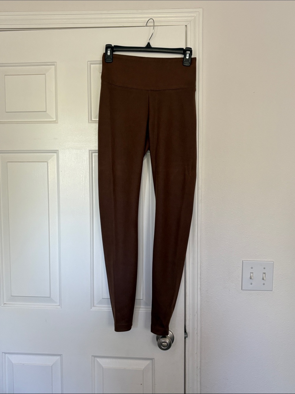 White House Black Market's signature Runway Leggings in chocolate